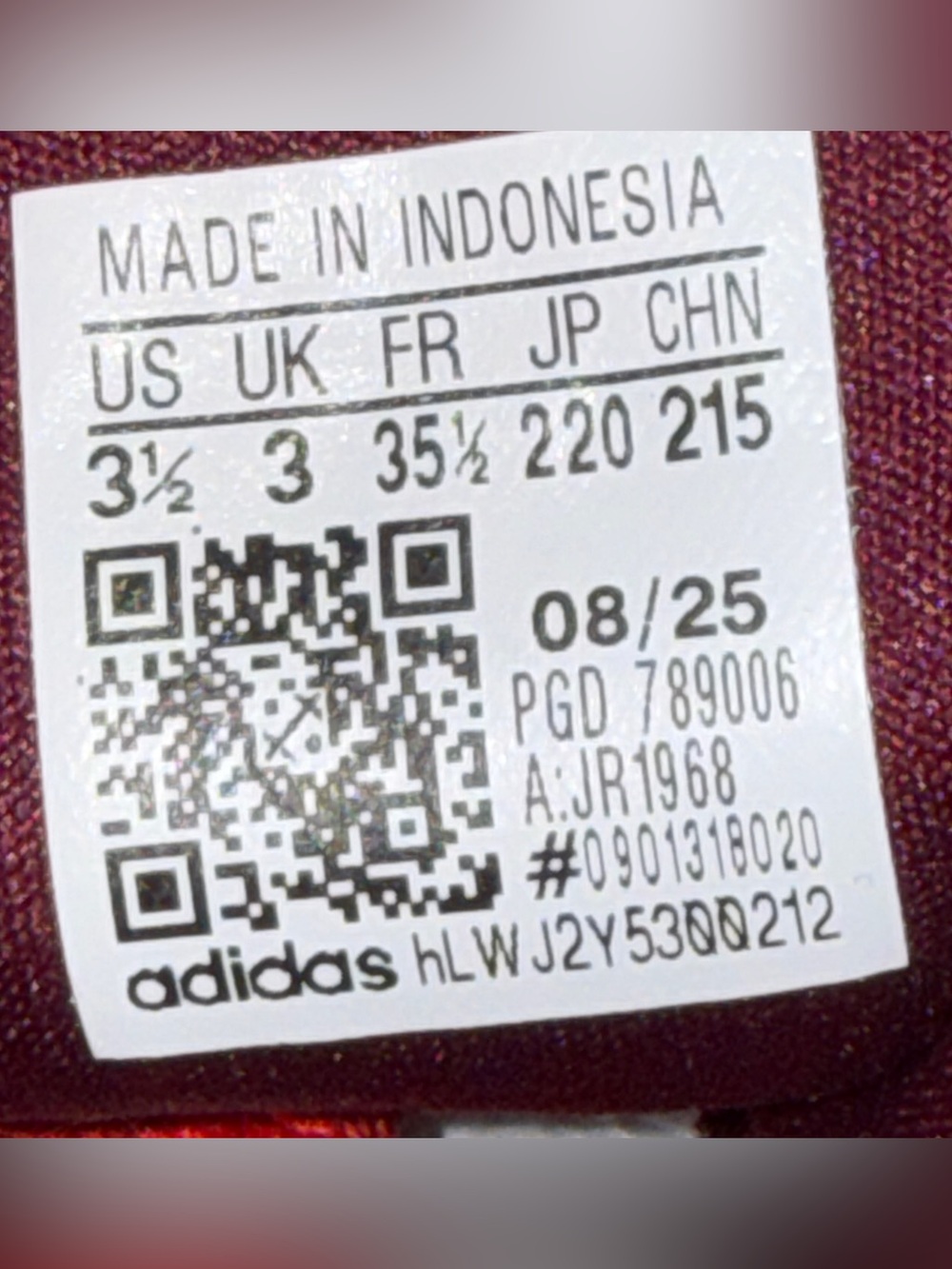 Adidas Kids 3.5Y Minecraft Red and Orange Cloudfoam Sneakers JR1968 nwt - Picture 4 of 14